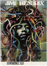 JIMI HENDRIX EXPERIENCE ICONIC 1969 GERMAN CONCERT POSTER FEATURING ART BY GUNTHER KIESER.