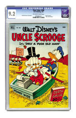 FOUR COLOR #386 (UNCLE SCROOGE #1) MARCH 1952 CGC 9.2 OFF-WHITE TO WHITE PAGES.