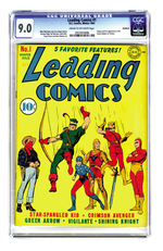 LEADING COMICS #1 WINTER 1941 CGC 9.0 CREAM TO OFF-WHITE PAGES ROCKFORD COPY.