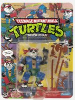 TEENAGE MUTANT NINJA TURTLES (1990) - PANDA KHAN SERIES 3/37 BACK CARDED ACTION FIGURE.