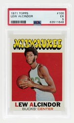 1971 TOPPS #100 LEW ALCINDOR (HOF) PSA 5 EX.