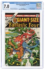 GIANT-SIZE FANTASTIC FOUR FEBRUARY 1975 CGC 7.0 FINE/VF (FIRST MULTIPLE MAN).