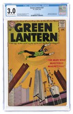 GREEN LANTERN VOL. 2 #21 JUNE 1963 CGC 3.0 GOOD/VG (FIRST DOCTOR POLARIS).