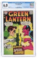 GREEN LANTERN VOL. 2  #52 APRIL 1967 CGC 6.0 FINE.