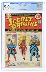 SECRET ORIGINS #1 FEBRUARY-MARCH 1973 CGC 9.0 VF/NM.