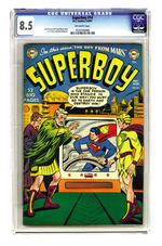 SUPERBOY #14 MAY JUNE 1951 CGC 8.5 OFF-WHITE PAGES.