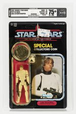 STAR WARS: THE POWER OF THE FORCE (1985) - LUKE SKYWALKER (IMPERIAL STORMTROOPER DISGUISE) 92 BACK AFA 75+ Y-EX+/NM.