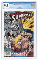 SUPERMAN: THE MAN OF STEEL #19 JANUARY 1993 CGC 9.8 NM/MINT.