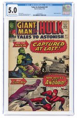 TALES TO ASTONISH #61 NOVEMBER 1964 CGC 5.0 VG/FINE.