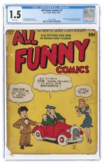 ALL FUNNY COMICS #1 WINTER 1943 CGC 1.5 FAIR/GOOD.