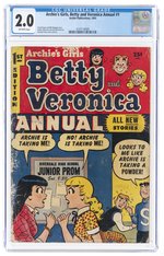 ARCHIES GIRLS, BETTY AND VERONICA ANNUAL #1 1953 CGC 2.0 GOOD.