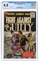 FIGHT AGAINST THE GUILTY #23 MARCH 1955 CGC 4.0 VG.