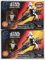 STAR WARS: THE POWER OF THE FORCE (1995) - SPEEDER BIKE BOXED PAIR.