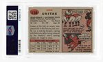 1957 TOPPS #138 JOHNNY UNITAS (HOF) ROOKIE CARD PSA 2 GOOD.