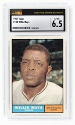 1961 TOPPS #150 WILLIE MAYS (HOF) CSG 6.5 EX/NM+.