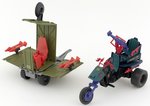 G.I. JOE DREADNOK CYCLE & COASTAL DEFENDER VEHICLE PAIR WITH BOXES.