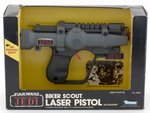 STAR WARS: RETURN OF THE JEDI (1983) - BIKER SCOUT LASER PISTOL IN BOX.