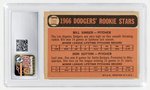 1966 TOPPS #288 '66 DODGERS ROOKIE STARS BILL SINGER/DON SUTTON (HOF) CSG 5.5 EXC+.