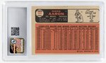 1966 TOPPS #500 HANK AARON (HOF) CSG 2.5 GOOD+.