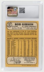 1968 TOPPS #100 BOB GIBSON (HOF) CSG 8 NM/MINT.