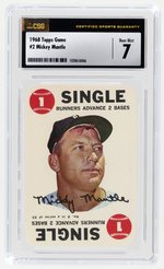 1968 TOPPS GAME #2 MICKEY MANTLE (HOF) CSG 7 NEAR MINT.