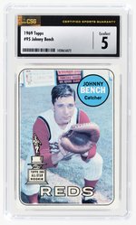 1969 TOPPS #95 JOHNNY BENCH (HOF) CSG 5 EXC.