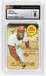 1969 TOPPS #200 BOB GIBSON (HOF) CSG 8 NM/MINT.