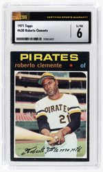 1971 TOPPS #630 ROBERTO CLEMENTE (HOF) CSG 6 EX/NM.