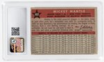 1958 TOPPS #487 MICKEY MANTLE '58 ALL STAR (HOF) CSG 6.5 EX/NM+.