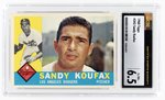 1960 TOPPS #343 SANDY KOUFAX (HOF) CSG 6.5 EX/NM+.