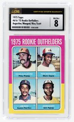 1975 TOPPS #616 '75 ROOKIE OUTFIELDERS JIM RICE (HOF) ROOKIE CARD CSG 8 NM/MINT.