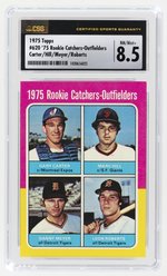 1975 TOPPS #620 '75 ROOKIE CATCHERS/OUTFIELDERS GARY CARTER (HOF) ROOKIE CARD CSG 8.5 NM/MINT+.