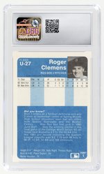 1984 FLEER UPDATE #U-27 ROGER CLEMENS ROOKIE CARD CSG 8 NM/MINT.