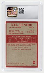 1965 PHILADEPHIA #53 MEL RENFRO (HOF) ROOKIE CARD CSG 7.5 NM+.