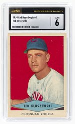 1954 RED HEART DOG FOOD TED KLUSZEWSKI CSG 6 EX/NM.