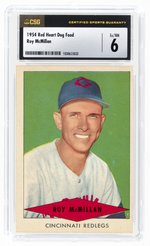 1954 RED HEART DOG FOOD ROY MCMILLAN CSG 6 EX/NM.