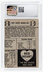 1954 RED HEART DOG FOOD ROY MCMILLAN CSG 6 EX/NM.