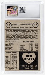 1954 RED HEART DOG FOOD RED SCHOENDIENST (HOF) CSG 4 VG/EX.