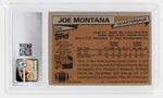 1981 TOPPS #216 JOE MONTANA (HOF) ROOKIE CARD CSG 7 NM.