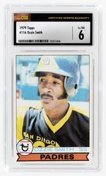 1979 TOPPS #116 OZZIE SMITH (HOF) ROOKIE CARD CSG 6 EX/NM.