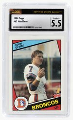 1984 TOPPS #63 JOHN ELWAY (HOF) ROOKIE CARD CSG 5.5 EXC+.