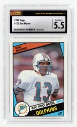 1984 TOPPS #123 DAN MARINO (HOF) ROOKIE CARD CSG 5.5 EXC+.