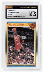 1988-89 FLEER #120 MICHAEL JORDAN (HOF) ALL-STAR CSG 6.5 EX/NM+.