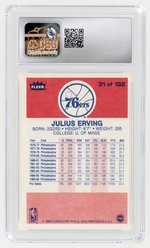 1986-87 FLEER #31 JULIUS ERVING (HOF) CSG 7.5 NM+.