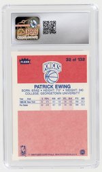 1986-87 FLEER #32 PATRICK EWING (HOF) ROOKIE CARD CSG 7.5 NM+.