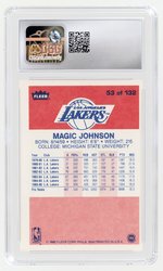 1986-87 FLEER #53 MAGIC JOHNSON (HOF) CSG 7.5 NM+.