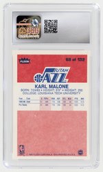 1986-87 FLEER #68 KARL MALONE (HOF) ROOKIE CARD CSG 8 NM/MINT.