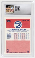 1986-87 FLEER #121 DOMINIQUE WILKINS (HOF) ROOKIE CARD CSG 7 NM.