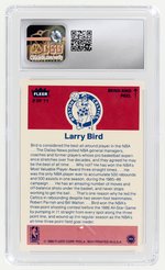 1986-87 FLEER STICKERS #2 LARRY BIRD (HOF) CSG 7 NM.