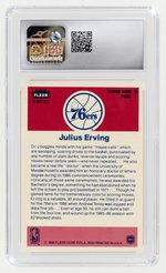 1986-87 FLEER STICKERS #5 JULIUS ERVING (HOF) CSG 6.5 EX/NM+.